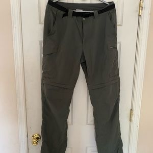 Columbia Mens Silver Ridge Convertible 34x34 Dark Olive Boy Scout Uniform Color